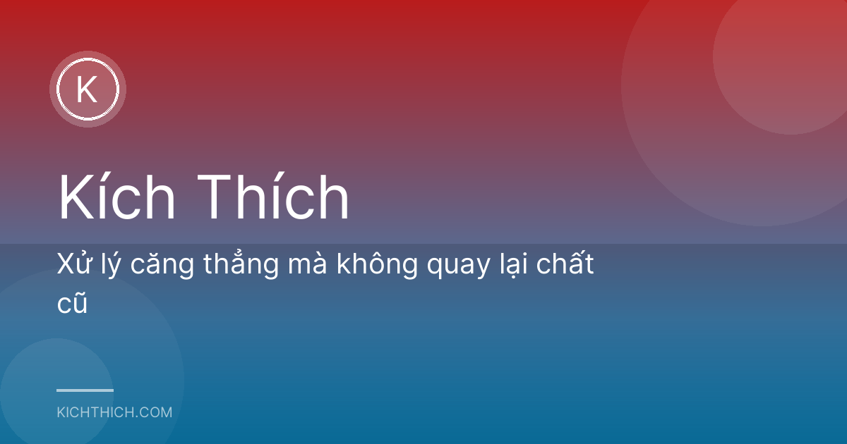 Xử lý căng thẳng mà không quay lại chất cũ